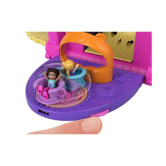 Mattel Polly Pocket Gumball Bear Playset 2 Micro Dolls 26 Accessories NWT - Picture 4 of 8